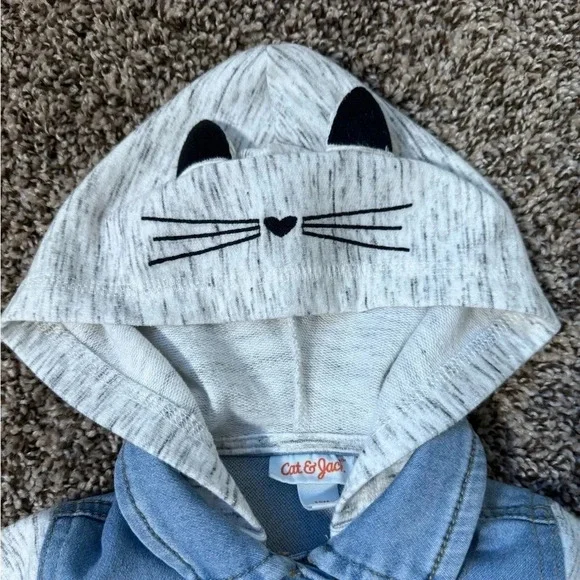Cat & Jack Toddler Cat Jean and Jersey Jacket - size 12 months - Picture 2 of 7